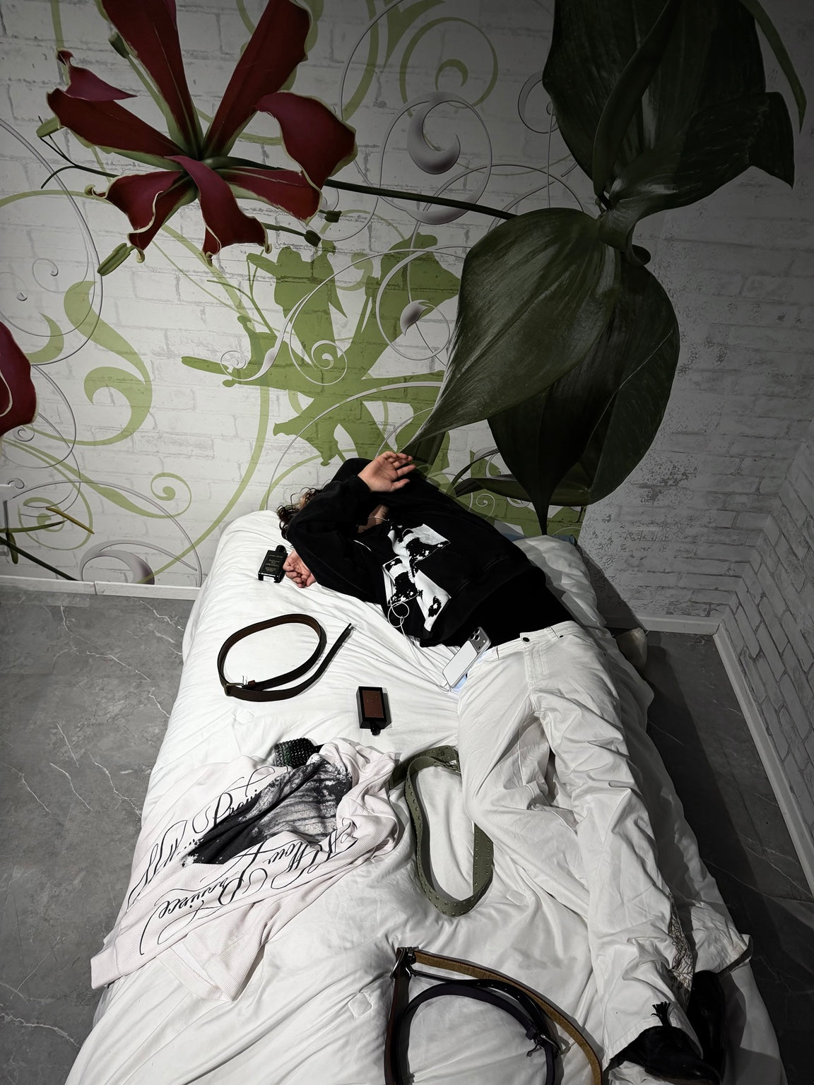 Missing Faces Hoodie full editorial photograph